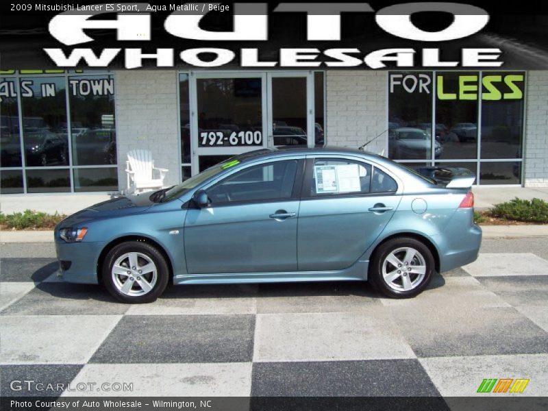 Aqua Metallic / Beige 2009 Mitsubishi Lancer ES Sport