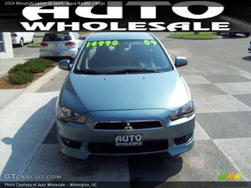 Aqua Metallic / Beige 2009 Mitsubishi Lancer ES Sport