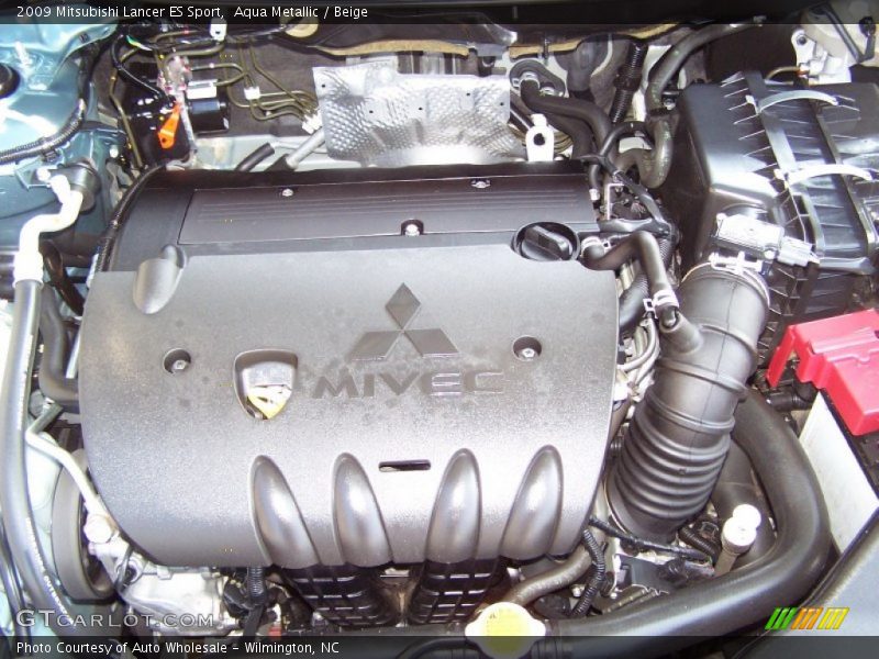 Aqua Metallic / Beige 2009 Mitsubishi Lancer ES Sport