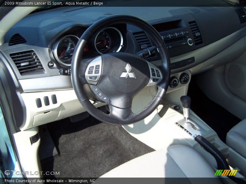 Aqua Metallic / Beige 2009 Mitsubishi Lancer ES Sport