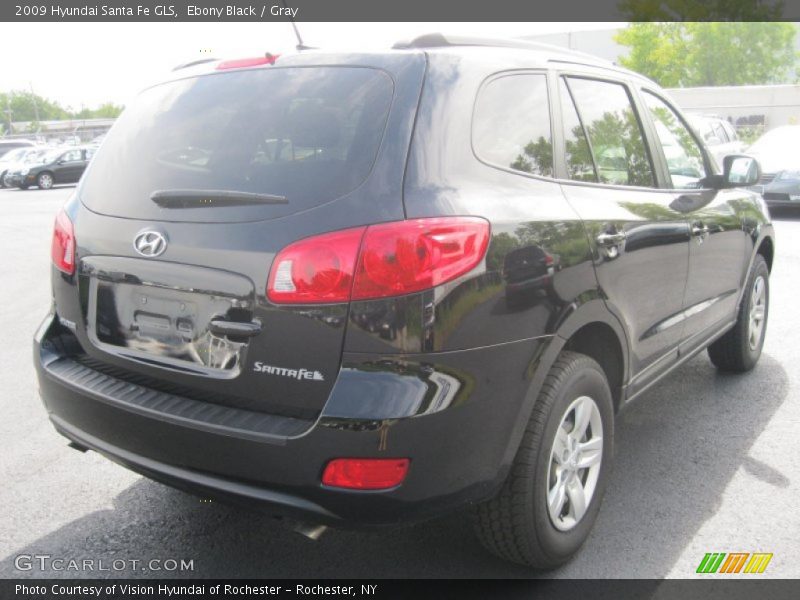 Ebony Black / Gray 2009 Hyundai Santa Fe GLS