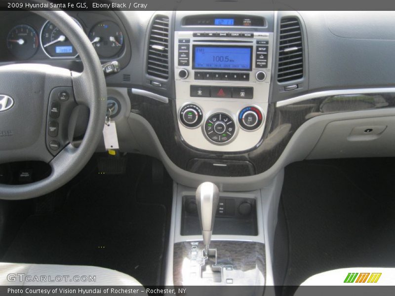 Ebony Black / Gray 2009 Hyundai Santa Fe GLS