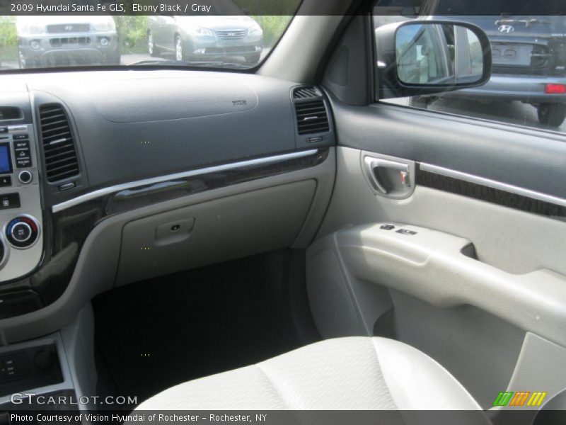 Ebony Black / Gray 2009 Hyundai Santa Fe GLS