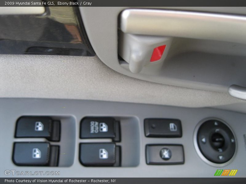 Ebony Black / Gray 2009 Hyundai Santa Fe GLS