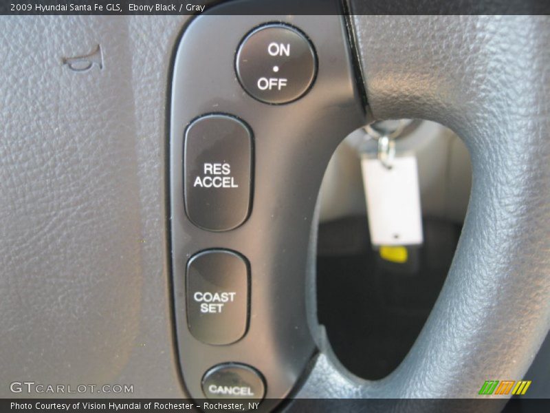 Ebony Black / Gray 2009 Hyundai Santa Fe GLS