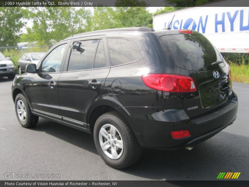 Ebony Black / Gray 2009 Hyundai Santa Fe GLS