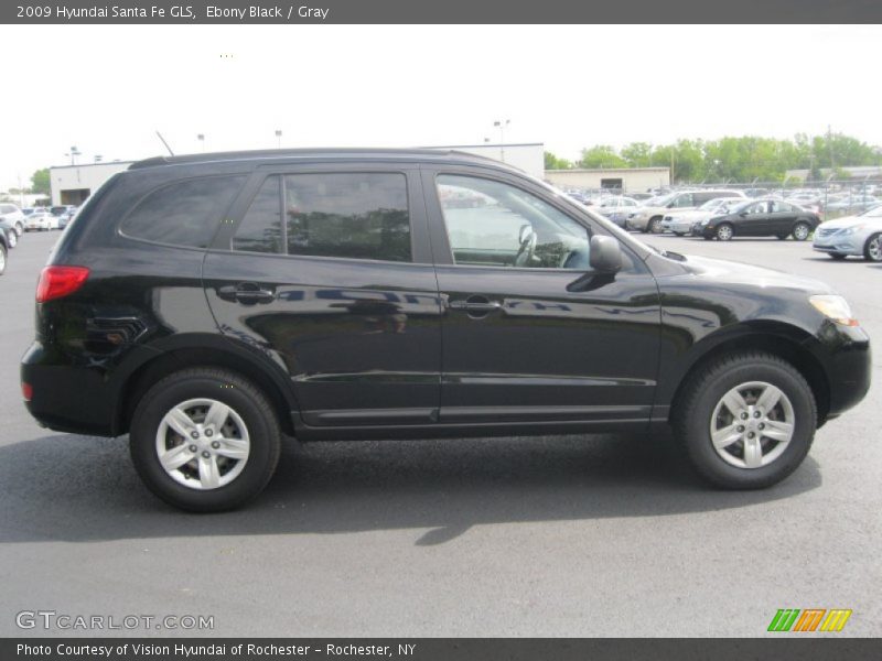 Ebony Black / Gray 2009 Hyundai Santa Fe GLS