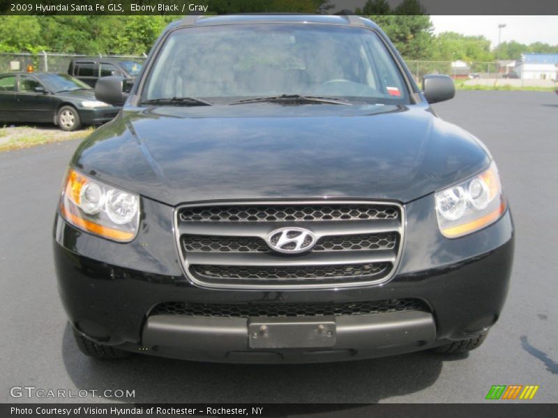 Ebony Black / Gray 2009 Hyundai Santa Fe GLS