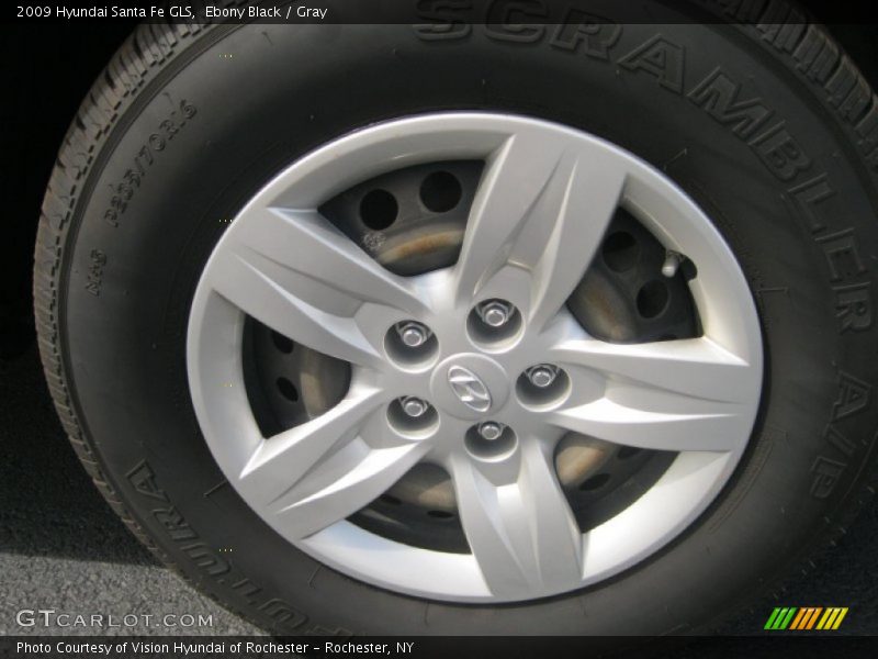 Ebony Black / Gray 2009 Hyundai Santa Fe GLS