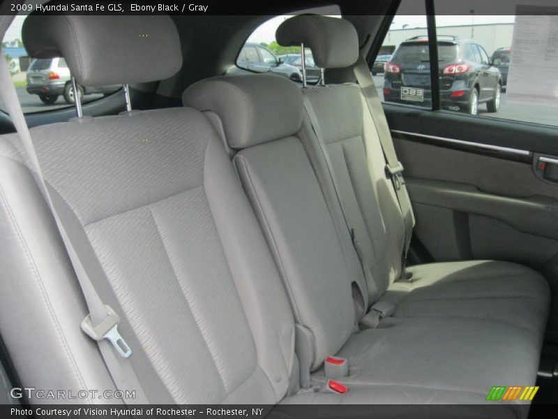 Ebony Black / Gray 2009 Hyundai Santa Fe GLS