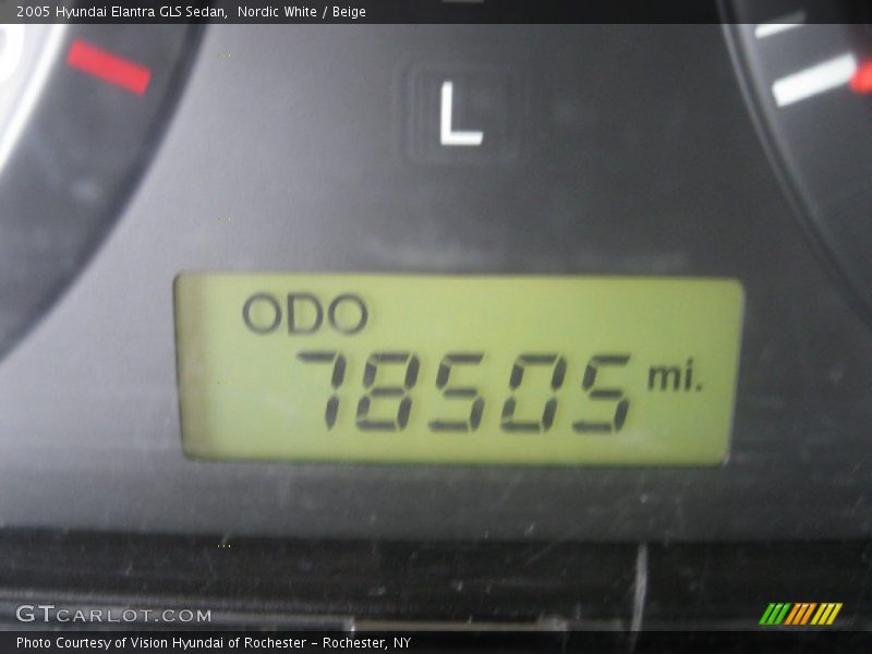 Nordic White / Beige 2005 Hyundai Elantra GLS Sedan