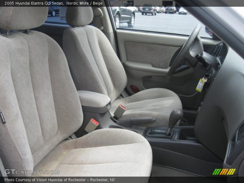 Nordic White / Beige 2005 Hyundai Elantra GLS Sedan