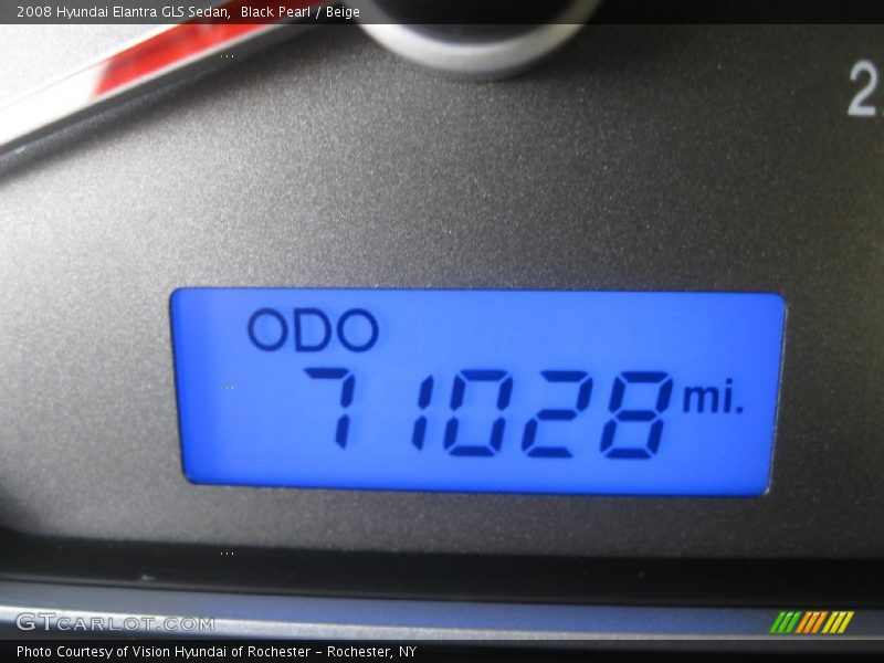 Black Pearl / Beige 2008 Hyundai Elantra GLS Sedan