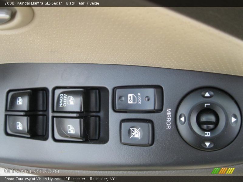 Black Pearl / Beige 2008 Hyundai Elantra GLS Sedan