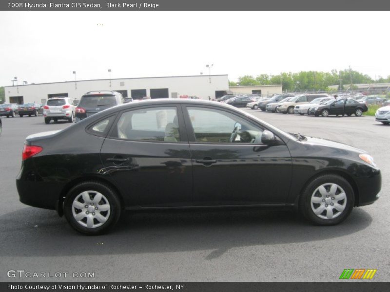 Black Pearl / Beige 2008 Hyundai Elantra GLS Sedan