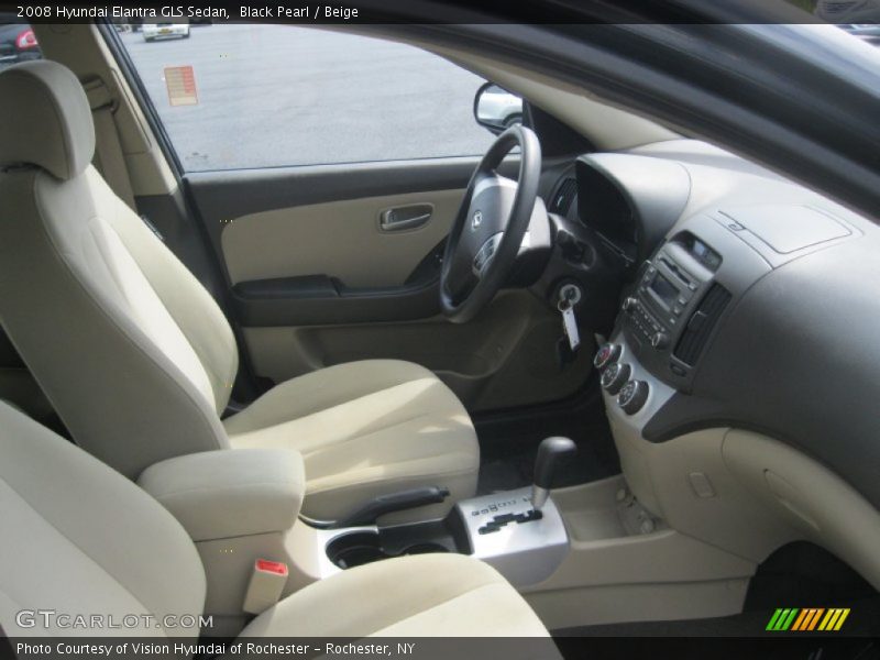 Black Pearl / Beige 2008 Hyundai Elantra GLS Sedan