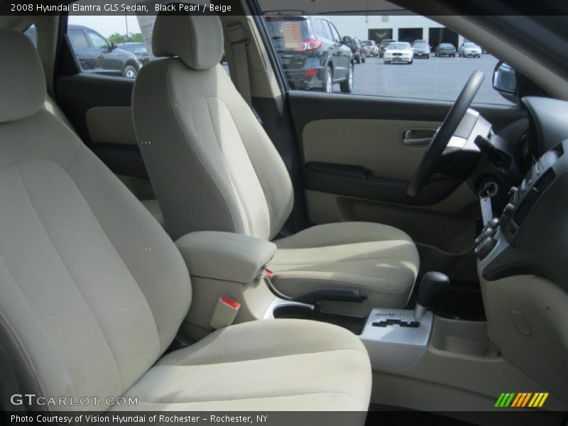 Black Pearl / Beige 2008 Hyundai Elantra GLS Sedan