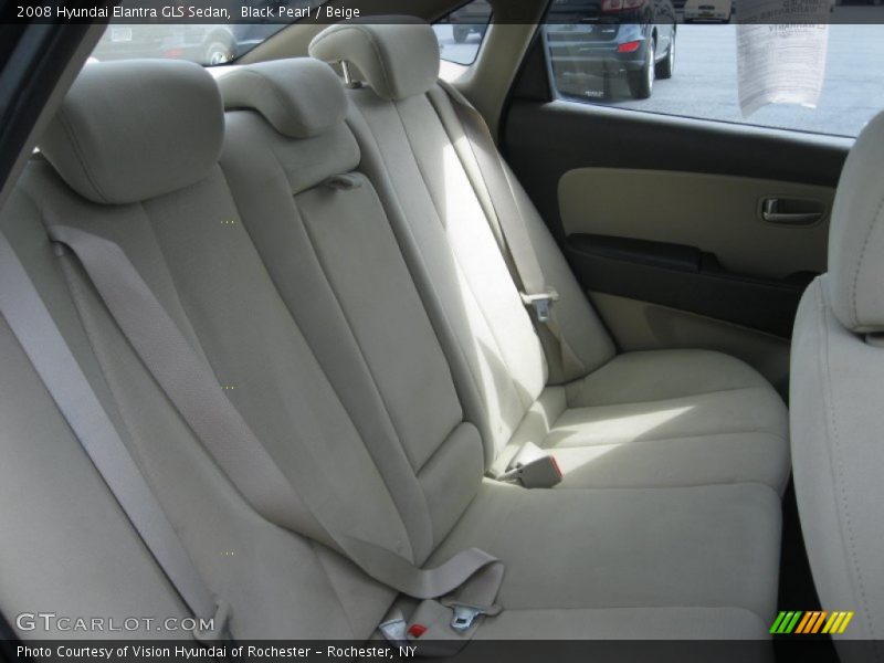 Black Pearl / Beige 2008 Hyundai Elantra GLS Sedan