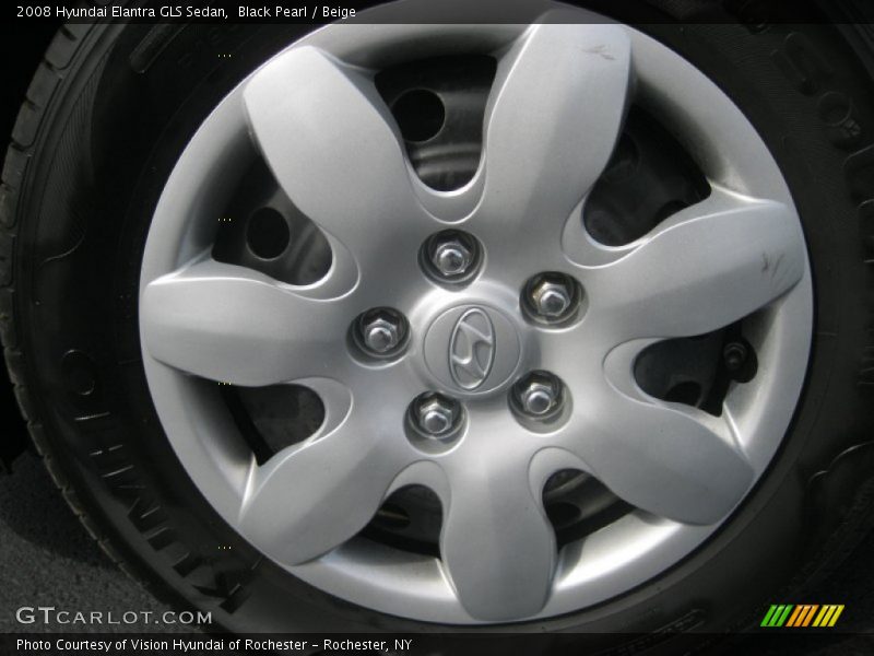Black Pearl / Beige 2008 Hyundai Elantra GLS Sedan