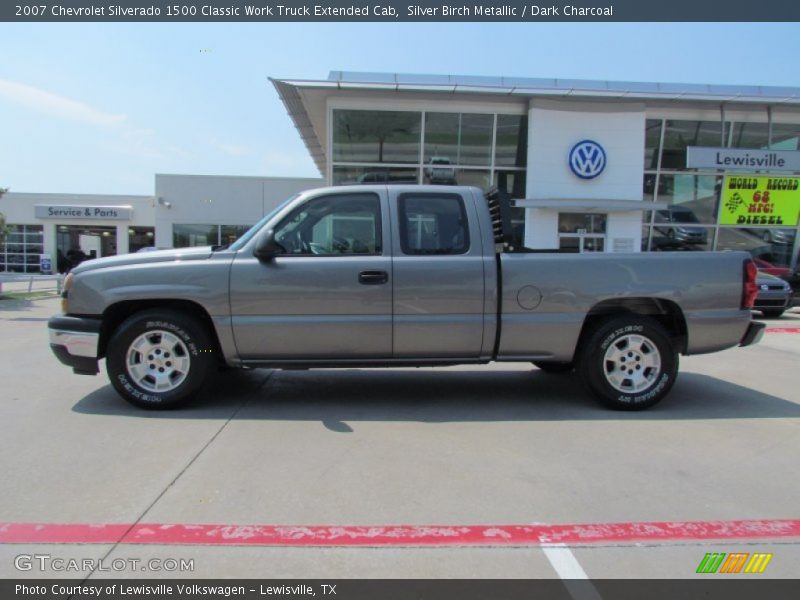 Silver Birch Metallic / Dark Charcoal 2007 Chevrolet Silverado 1500 Classic Work Truck Extended Cab