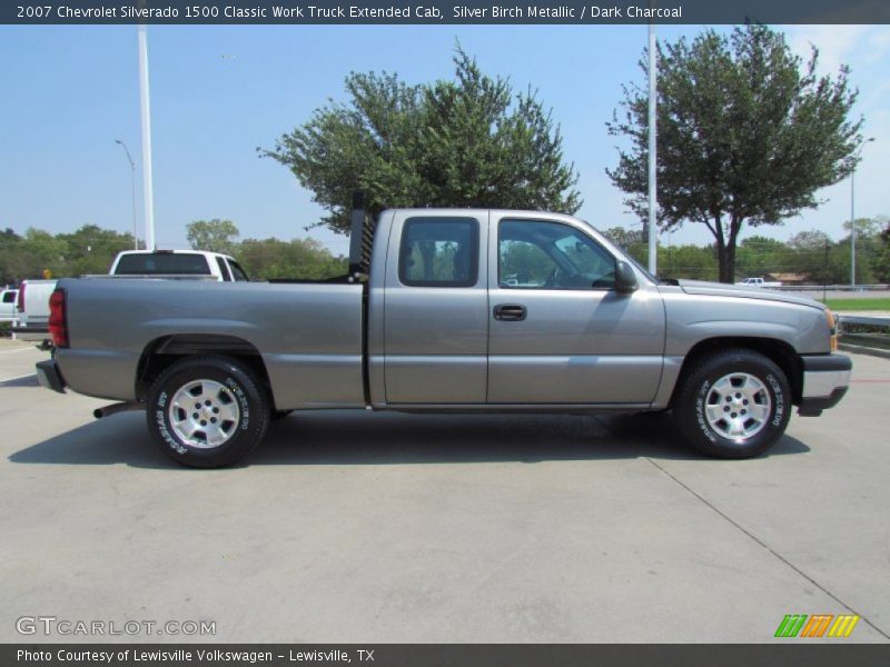 Silver Birch Metallic / Dark Charcoal 2007 Chevrolet Silverado 1500 Classic Work Truck Extended Cab