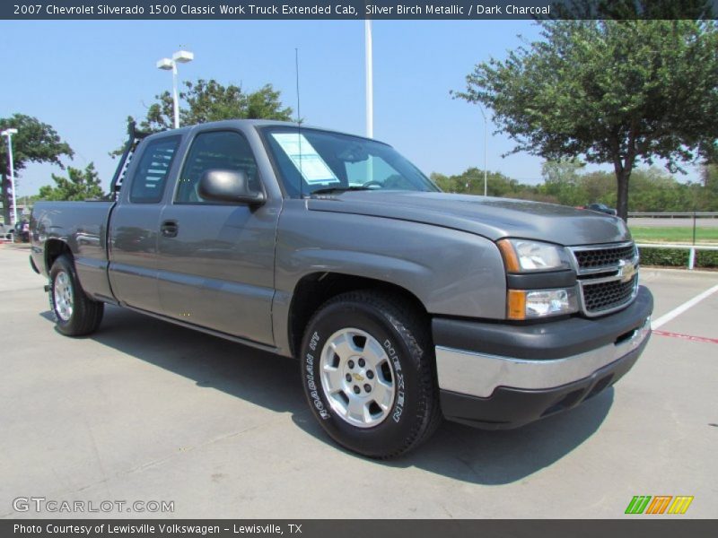 Silver Birch Metallic / Dark Charcoal 2007 Chevrolet Silverado 1500 Classic Work Truck Extended Cab