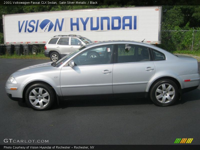 Satin Silver Metallic / Black 2001 Volkswagen Passat GLX Sedan