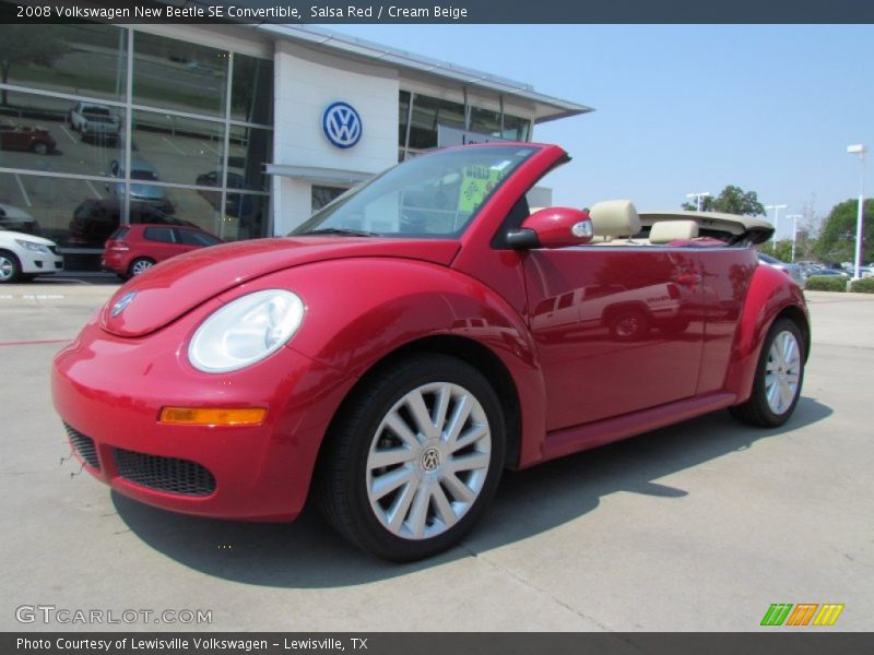 Salsa Red / Cream Beige 2008 Volkswagen New Beetle SE Convertible