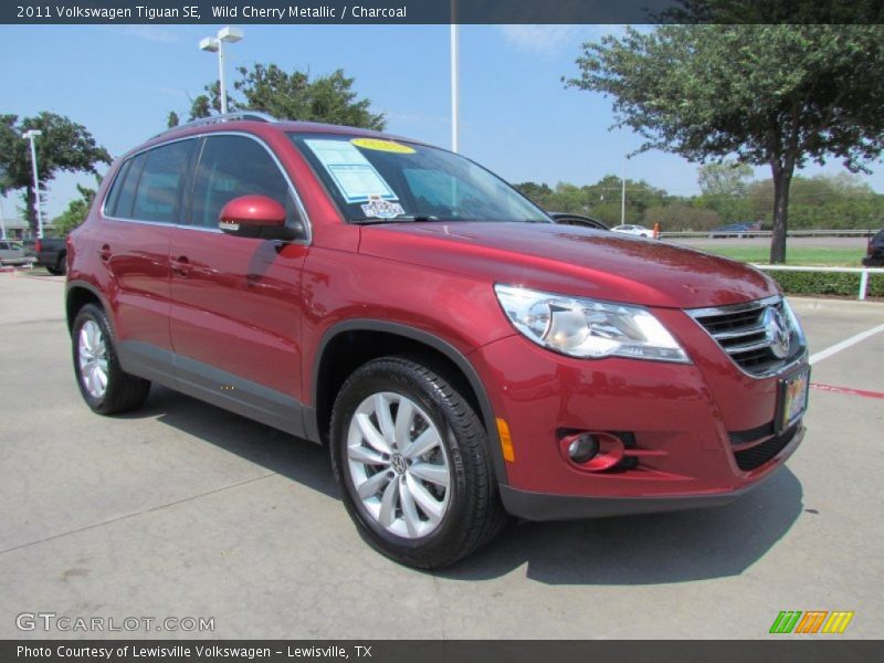 Wild Cherry Metallic / Charcoal 2011 Volkswagen Tiguan SE