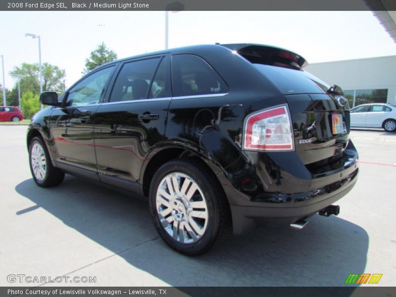Black / Medium Light Stone 2008 Ford Edge SEL