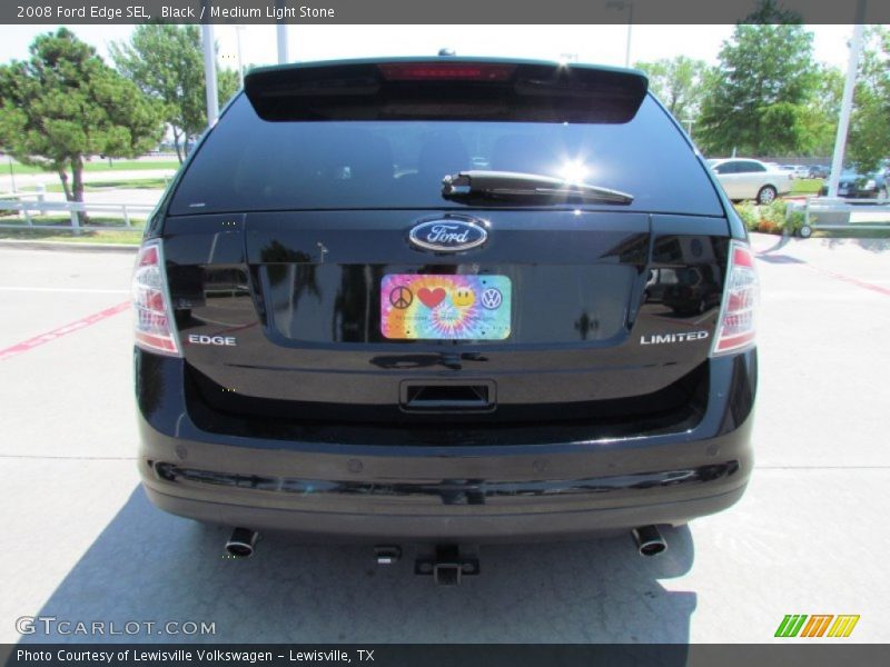 Black / Medium Light Stone 2008 Ford Edge SEL