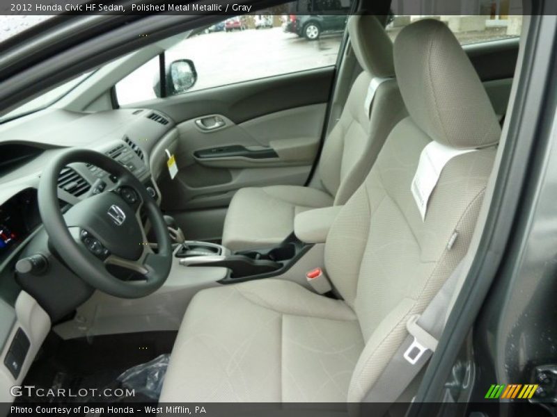  2012 Civic HF Sedan Gray Interior