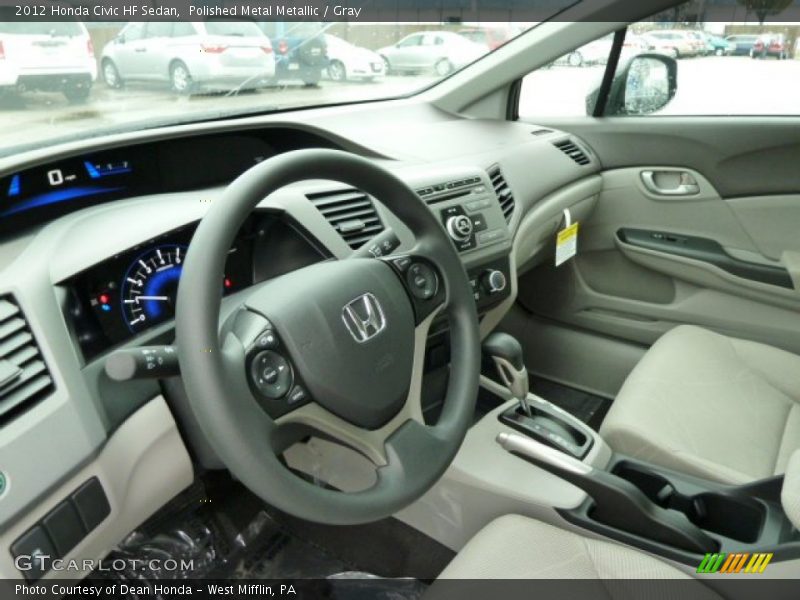Polished Metal Metallic / Gray 2012 Honda Civic HF Sedan