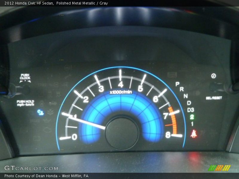 Polished Metal Metallic / Gray 2012 Honda Civic HF Sedan