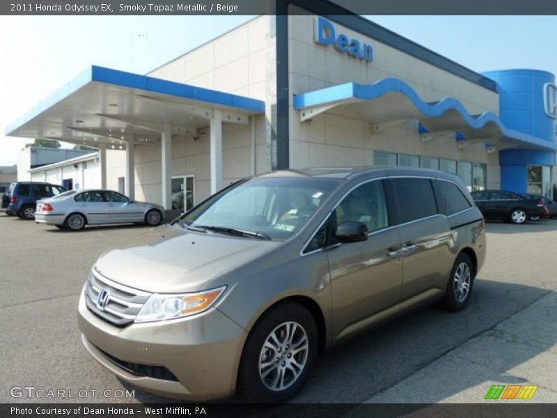 Smoky Topaz Metallic / Beige 2011 Honda Odyssey EX