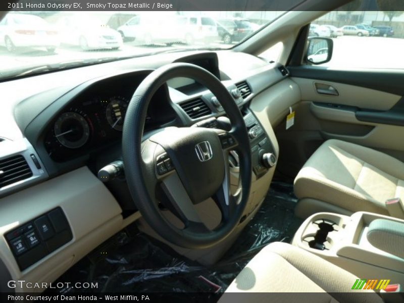 Smoky Topaz Metallic / Beige 2011 Honda Odyssey EX