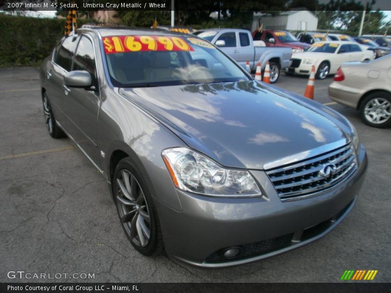 Umbria Gray Metallic / Wheat 2007 Infiniti M 45 Sedan