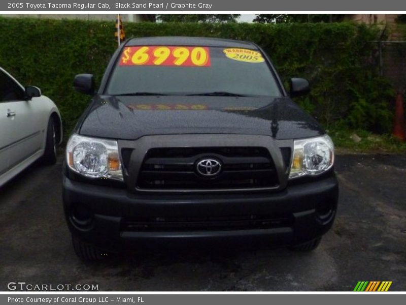 Black Sand Pearl / Graphite Gray 2005 Toyota Tacoma Regular Cab