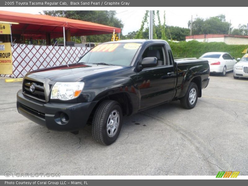 Black Sand Pearl / Graphite Gray 2005 Toyota Tacoma Regular Cab