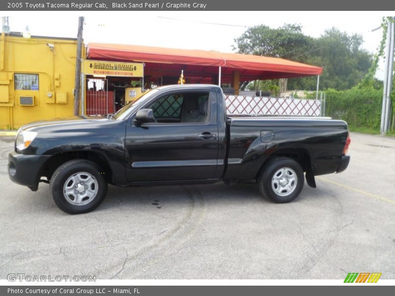 Black Sand Pearl / Graphite Gray 2005 Toyota Tacoma Regular Cab