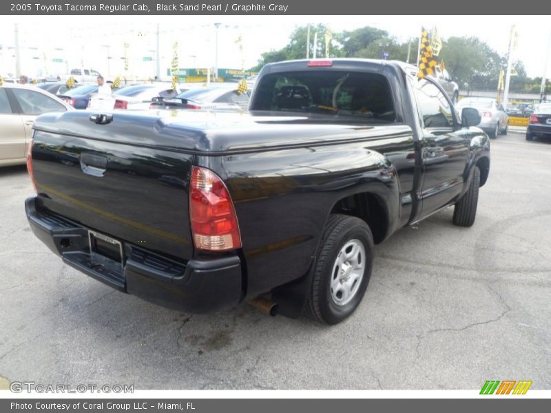 Black Sand Pearl / Graphite Gray 2005 Toyota Tacoma Regular Cab