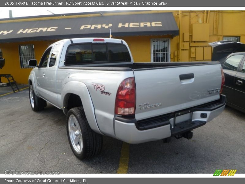 Silver Streak Mica / Graphite Gray 2005 Toyota Tacoma PreRunner TRD Sport Access Cab