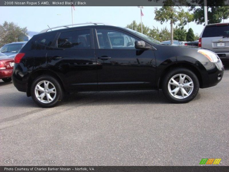 Wicked Black / Black 2008 Nissan Rogue S AWD