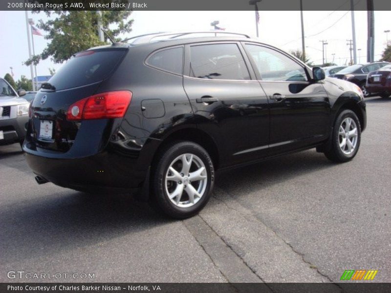 Wicked Black / Black 2008 Nissan Rogue S AWD