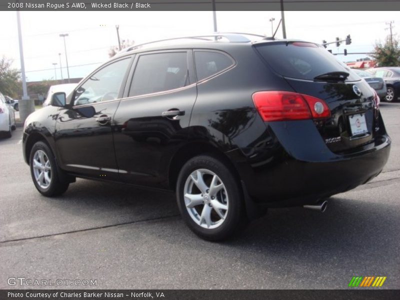 Wicked Black / Black 2008 Nissan Rogue S AWD