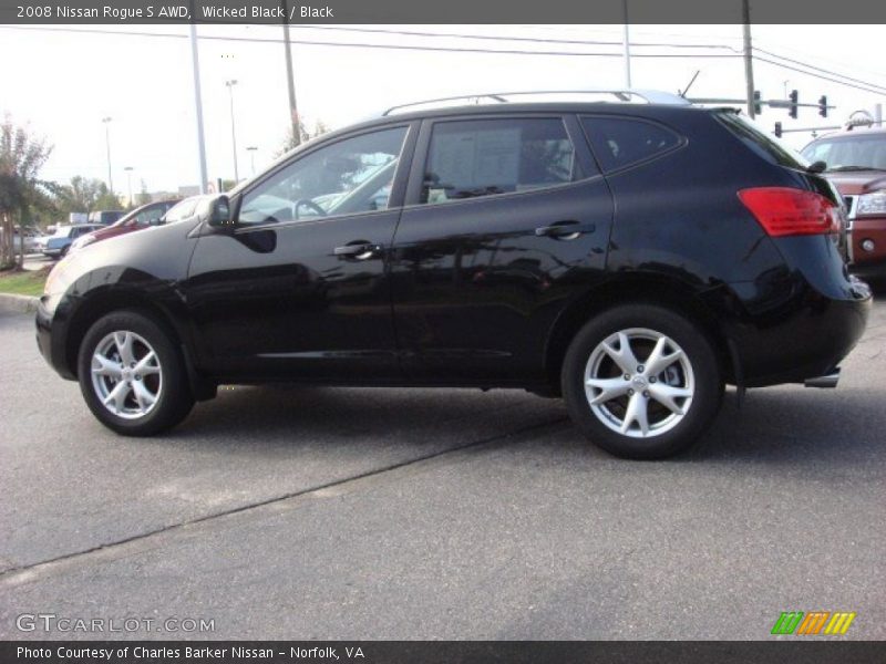 Wicked Black / Black 2008 Nissan Rogue S AWD