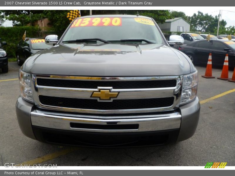 Graystone Metallic / Dark Titanium Gray 2007 Chevrolet Silverado 1500 LS Crew Cab