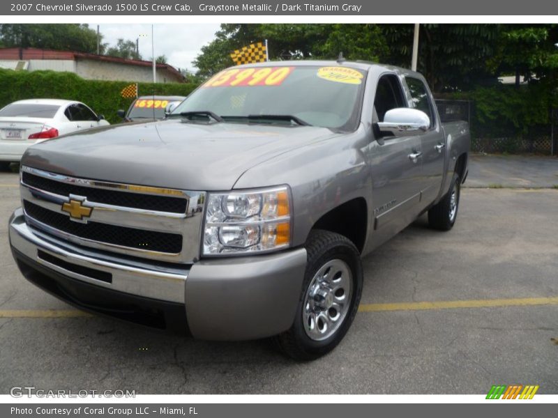 Graystone Metallic / Dark Titanium Gray 2007 Chevrolet Silverado 1500 LS Crew Cab