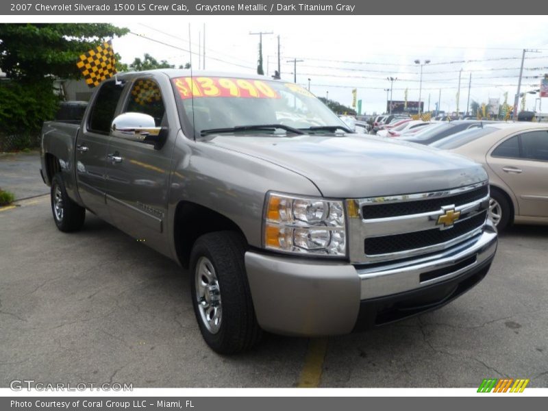 Graystone Metallic / Dark Titanium Gray 2007 Chevrolet Silverado 1500 LS Crew Cab