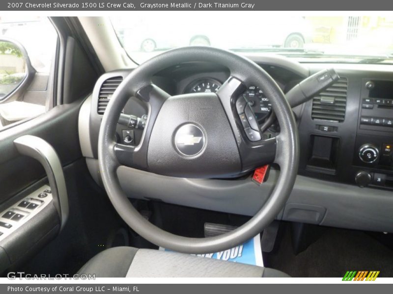 Graystone Metallic / Dark Titanium Gray 2007 Chevrolet Silverado 1500 LS Crew Cab